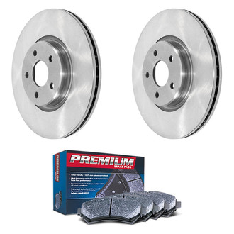 DuraGo® - Premium™ Plain Front Brake Kit with Semi-Metallic Pads