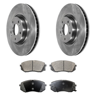 DuraGo® - Premium™ Plain Front Brake Kit with Semi-Metallic Pads