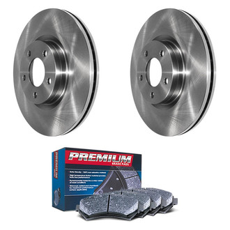 DuraGo® - Premium™ Plain Front Brake Kit with Semi-Metallic Pads