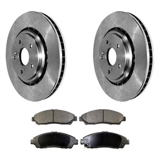DuraGo® - Premium™ Plain Front Brake Kit with Semi-Metallic Pads
