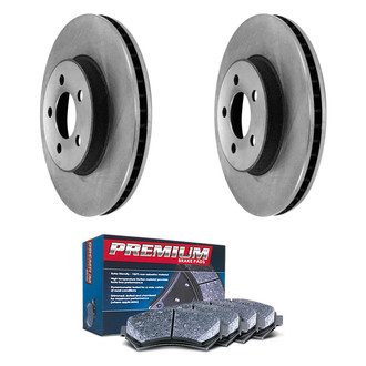 DuraGo® - Premium™ Plain Front Brake Kit with Semi-Metallic Pads