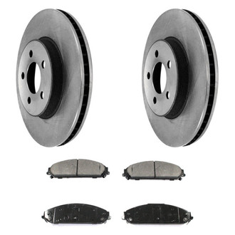 DuraGo® - Premium™ Plain Front Brake Kit with Semi-Metallic Pads
