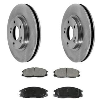 DuraGo® - Premium™ Plain Front Brake Kit with Semi-Metallic Pads