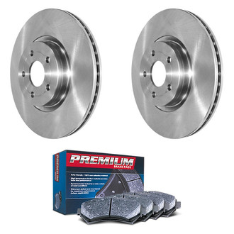 DuraGo® - Premium™ Plain Front Brake Kit with Semi-Metallic Pads