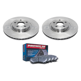 DuraGo® - Premium™ Plain Front Brake Kit with Semi-Metallic Pads