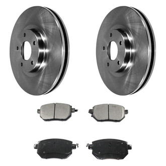 DuraGo® - Premium™ Plain Front Brake Kit with Semi-Metallic Pads
