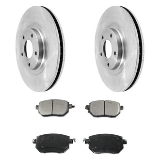 DuraGo® - Premium™ Plain Front Brake Kit with Semi-Metallic Pads
