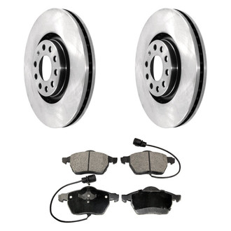 DuraGo® - Premium™ Plain Front Brake Kit with Semi-Metallic Pads