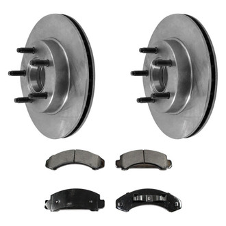 DuraGo® - Premium™ Plain Front Brake Kit with Semi-Metallic Pads