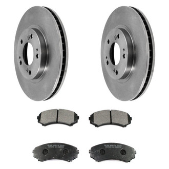 DuraGo® - Premium™ Plain Front Brake Kit with Semi-Metallic Pads