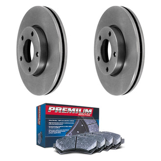 DuraGo® - Premium™ Plain Front Brake Kit with Semi-Metallic Pads