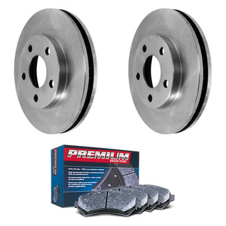 DuraGo® - Premium™ Plain Front Brake Kit with Semi-Metallic Pads