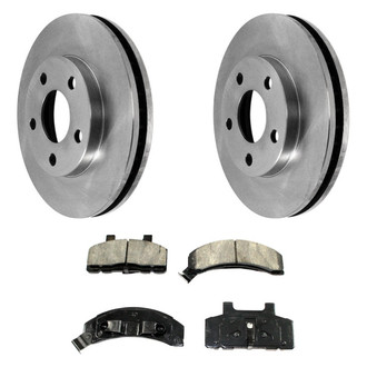 DuraGo® - Premium™ Plain Front Brake Kit with Semi-Metallic Pads