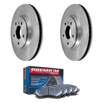 DuraGo® - Premium™ Plain Front Brake Kit with Semi-Metallic Pads