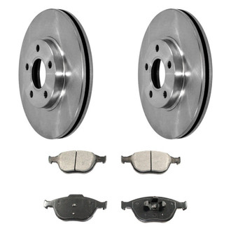 DuraGo® - Premium™ Plain Front Brake Kit with Semi-Metallic Pads