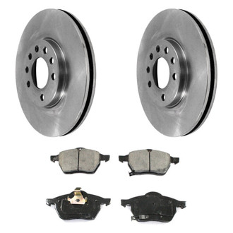 DuraGo® - Premium™ Plain Front Brake Kit with Semi-Metallic Pads
