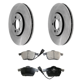 DuraGo® - Premium™ Plain Front Brake Kit with Semi-Metallic Pads