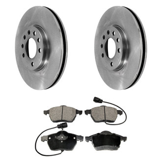 DuraGo® - Premium™ Plain Front Brake Kit with Semi-Metallic Pads