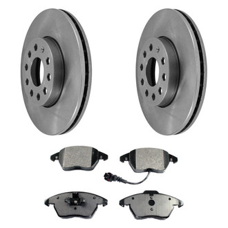 DuraGo® - Premium™ Plain Front Brake Kit with Semi-Metallic Pads
