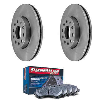 DuraGo® - Premium™ Plain Front Brake Kit with Semi-Metallic Pads