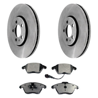 DuraGo® - Premium™ Plain Front Brake Kit with Semi-Metallic Pads