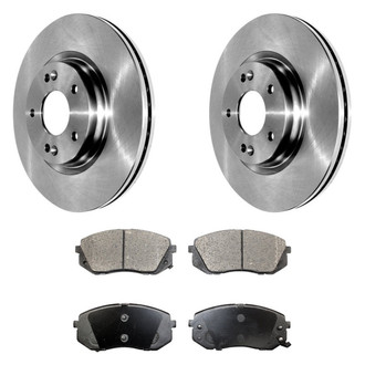 DuraGo® - Premium™ Plain Front Brake Kit with Semi-Metallic Pads