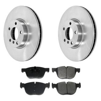 DuraGo® - Premium 1-Piece Plain Brake Kit with Semi-Metallic Brake Pads
