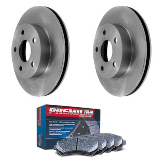 DuraGo® - Premium™ Plain Front Brake Kit with Semi-Metallic Pads