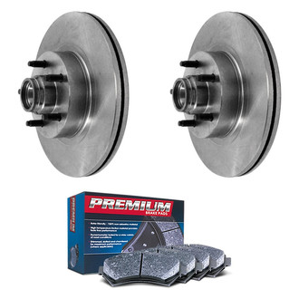 DuraGo® - Premium™ Plain Front Brake Kit with Semi-Metallic Pads