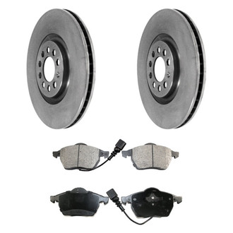 DuraGo® - Premium™ Plain Front Brake Kit with Semi-Metallic Pads