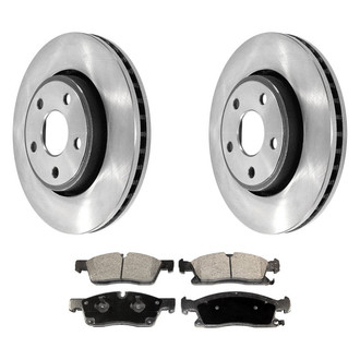 DuraGo® - Premium™ Plain Front Brake Kit with Semi-Metallic Pads