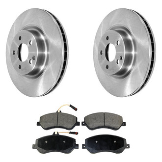 DuraGo® - Premium 1-Piece Plain Brake Kit with Semi-Metallic Brake Pads