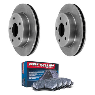DuraGo® - Premium 1-Piece Plain Brake Kit with Semi-Metallic Brake Pads