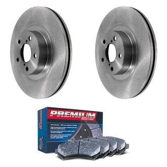 DuraGo® - Premium™ Plain Front Brake Kit with Semi-Metallic Pads