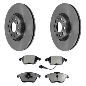 DuraGo® - Premium™ Plain Front Brake Kit with Semi-Metallic Pads