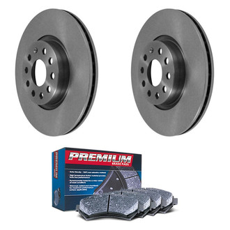 DuraGo® - Premium™ Plain Front Brake Kit with Semi-Metallic Pads