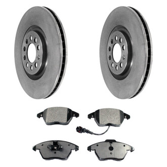 DuraGo® - Premium™ Plain Front Brake Kit with Semi-Metallic Pads