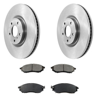 DuraGo® - Premium™ Plain Front Brake Kit with Semi-Metallic Pads