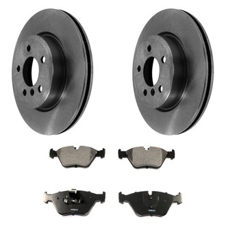 DuraGo® - Premium 1-Piece Plain Brake Kit with Semi-Metallic Brake Pads