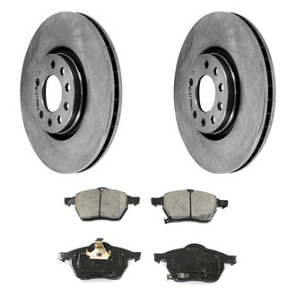 DuraGo® - Premium™ Plain Front Brake Kit with Semi-Metallic Pads