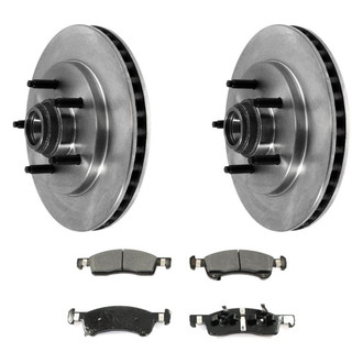 DuraGo® - Premium™ Plain Front Brake Kit with Semi-Metallic Pads