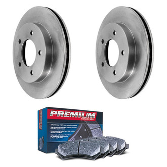 DuraGo® - Premium™ Plain Front Brake Kit with Semi-Metallic Pads
