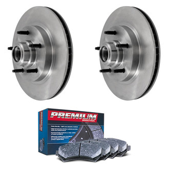 DuraGo® - Premium™ Plain Front Brake Kit with Semi-Metallic Pads