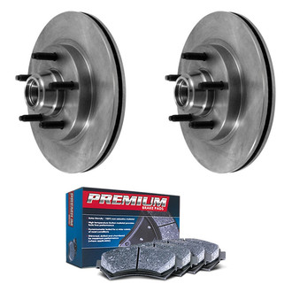 DuraGo® - Premium™ Plain Front Brake Kit with Semi-Metallic Pads