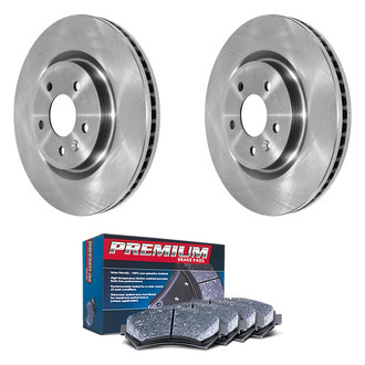 DuraGo® - Premium™ Plain Front Brake Kit with Semi-Metallic Pads