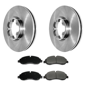 DuraGo® - Premium™ Plain Front Brake Kit with Semi-Metallic Pads