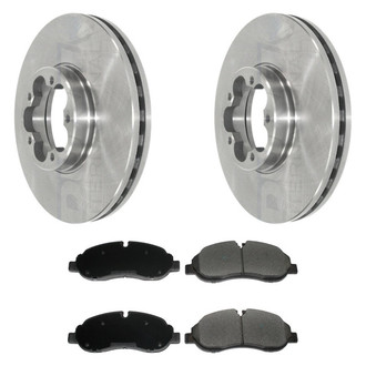 DuraGo® - Premium™ Plain Front Brake Kit with Semi-Metallic Pads