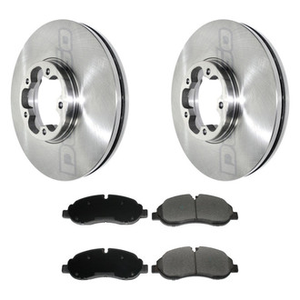 DuraGo® - Premium™ Plain Front Brake Kit with Semi-Metallic Pads