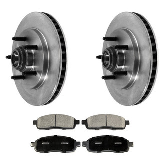 DuraGo® - Premium™ Plain Front Brake Kit with Semi-Metallic Pads