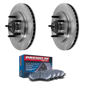 DuraGo® - Premium™ Plain Front Brake Kit with Semi-Metallic Pads